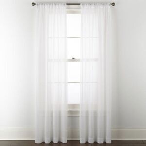 Remy Solid Sheer Rod Pocket Curtain Panel